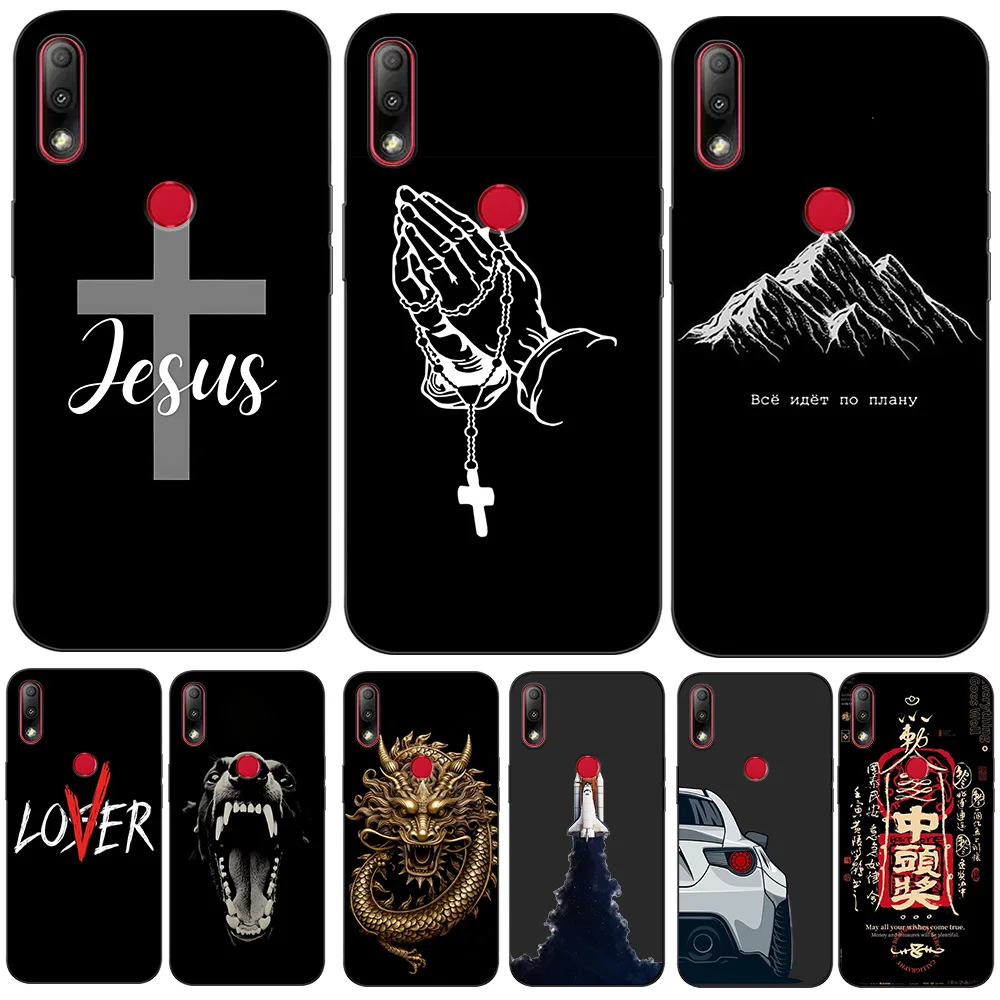 Case For ASUS Zenfone max ZB634KL Case Phone Back Cover Soft Silicon Black Tpu simple pattern jesus cross