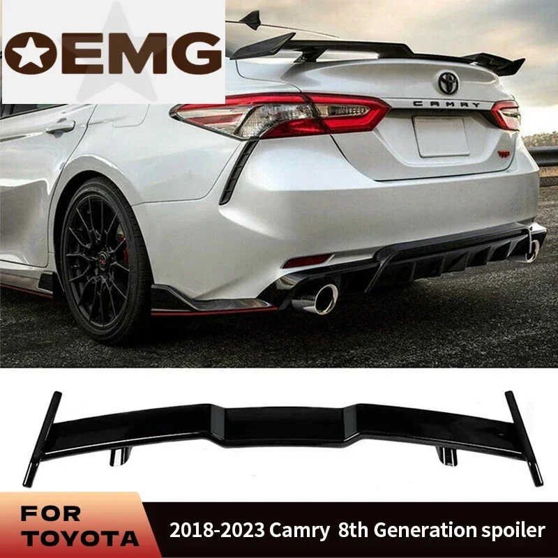 Для Toyota 2018-2023 Camry 8-го поколения глянцевый черный высококачественный АБС-пластик TRD стиль автомобильный задний спойлер багажника автомобильные аксессуары