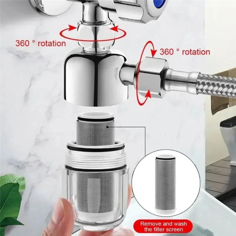 B90B-Universal Kitchen Tap Water Filter, Anti-Scaling, Healthy, Clean Water For Cooking & Bathingfit All Standard Faucets