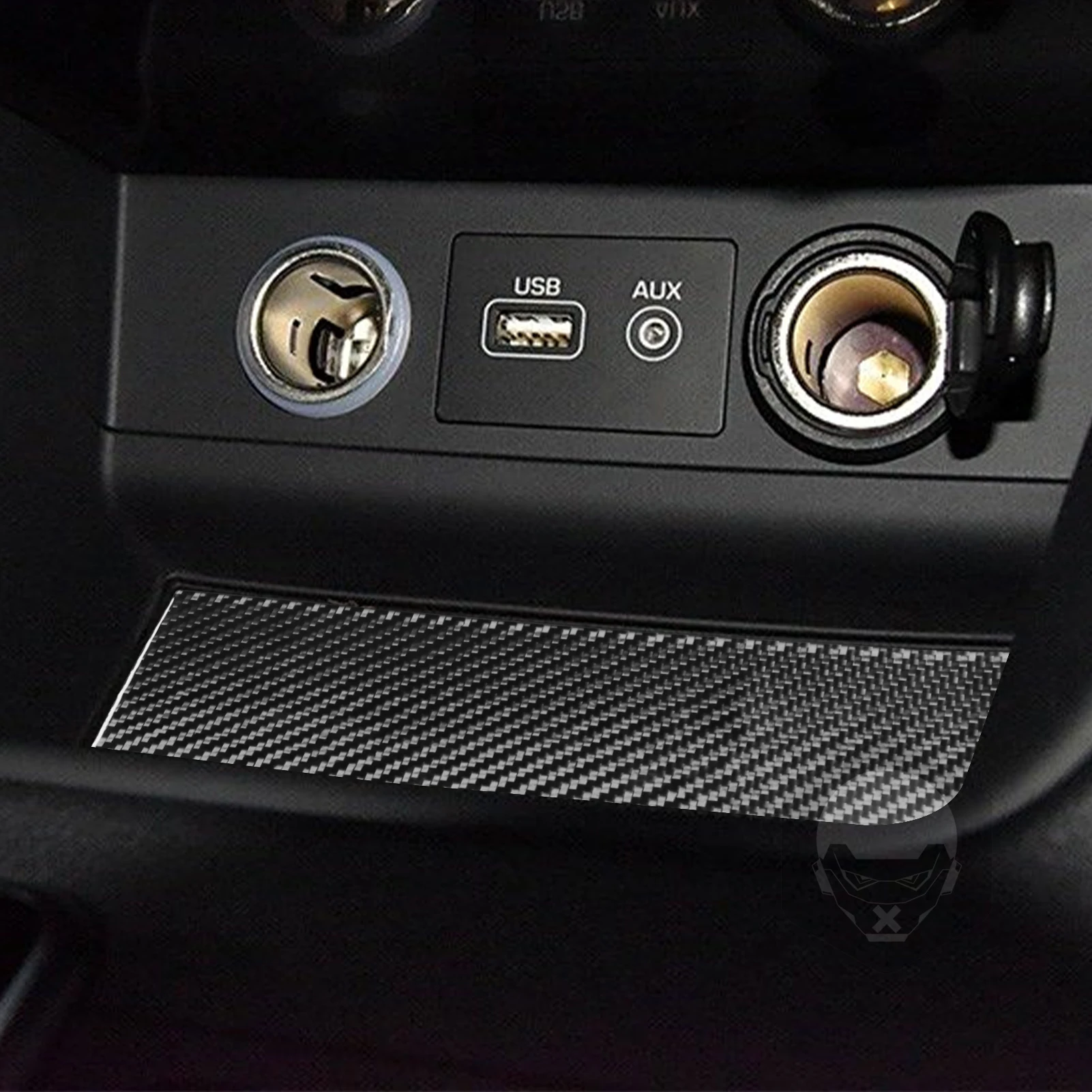 For Hyundai Sonata 9 2015 2016 2017 Trim Panel Below The Car Charging Port Real Carbon Fiber Sticker Car Interior Accessories