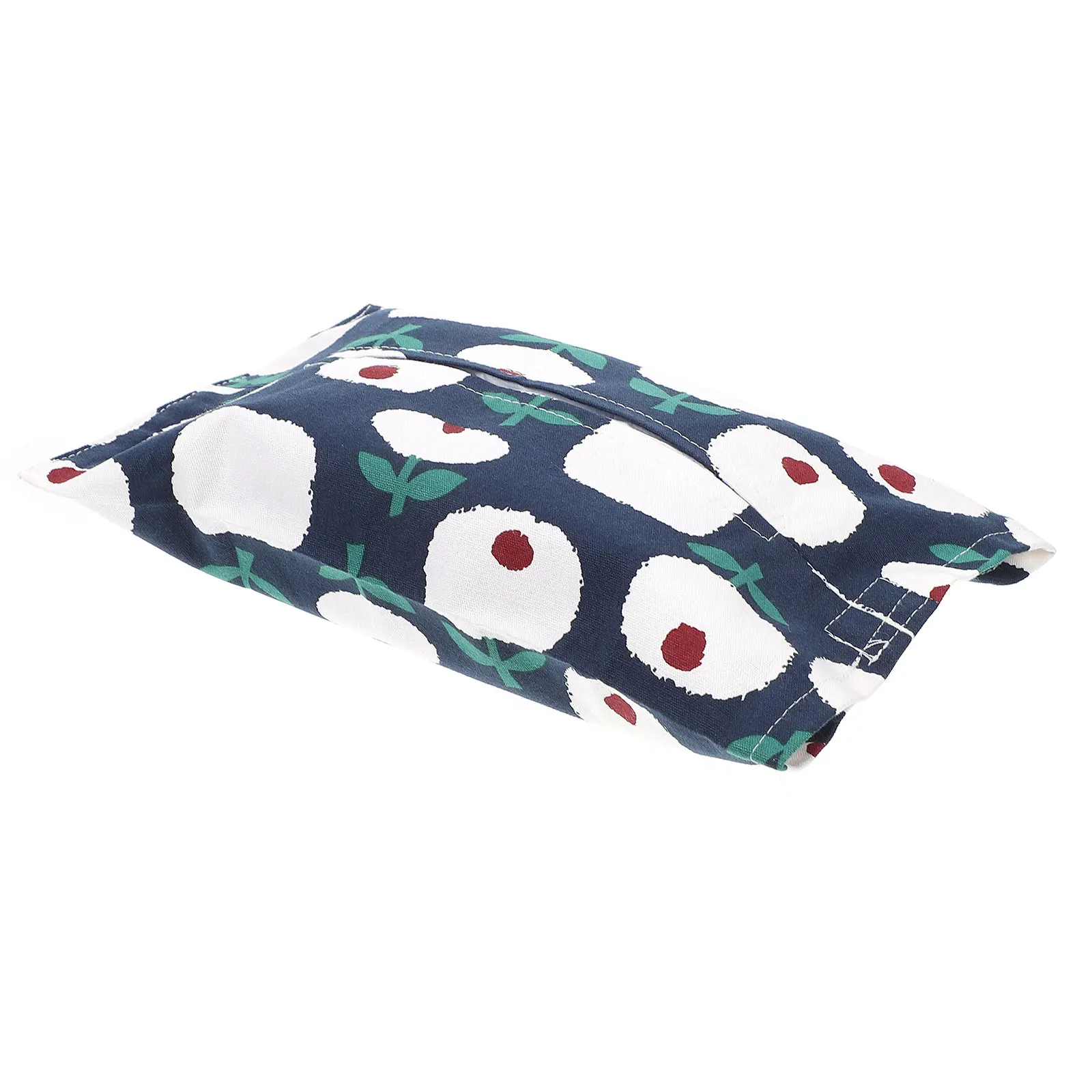 

Japanese Style Tissue Box Fabric Cover Home Napkin Holder Simple Bag Blue Cloth Craft Storage Container Office Use