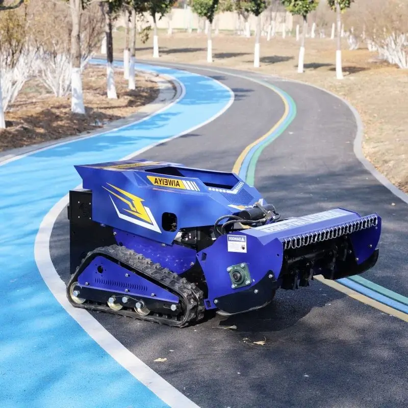

Customized Industrial-grade wireless remote-controlled lawn mowing robot, suitable for farms, equipped with a blade mower