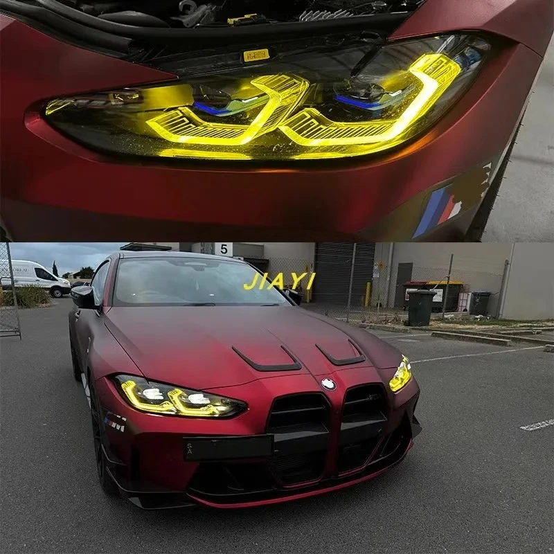 For BMW 4 Series M3 M4 I4 2020-2023 G22 G23 G26 G80 G82 Lemon Yellow DRL Module RGB Multicolor LED Boards Daytime Running Lights