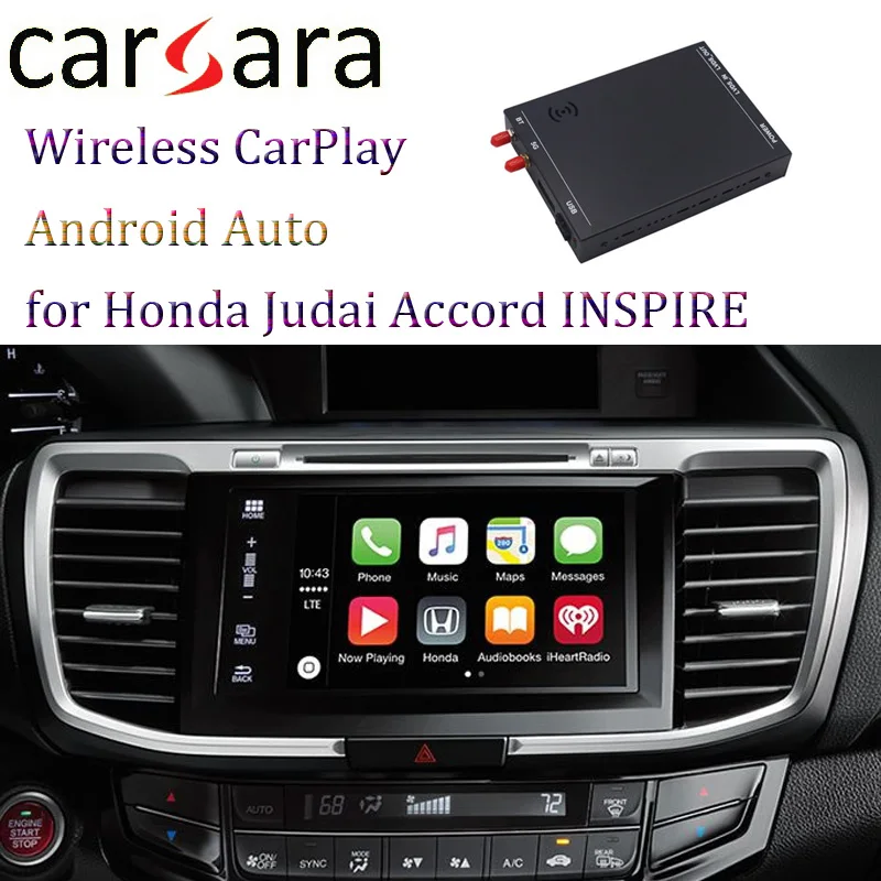 Wireless Carplay Android Auto Ｍodule Box Mirror Link Navigation Car GPS For Honda 7 inch Judai Accord INSPIRE Apple Screen