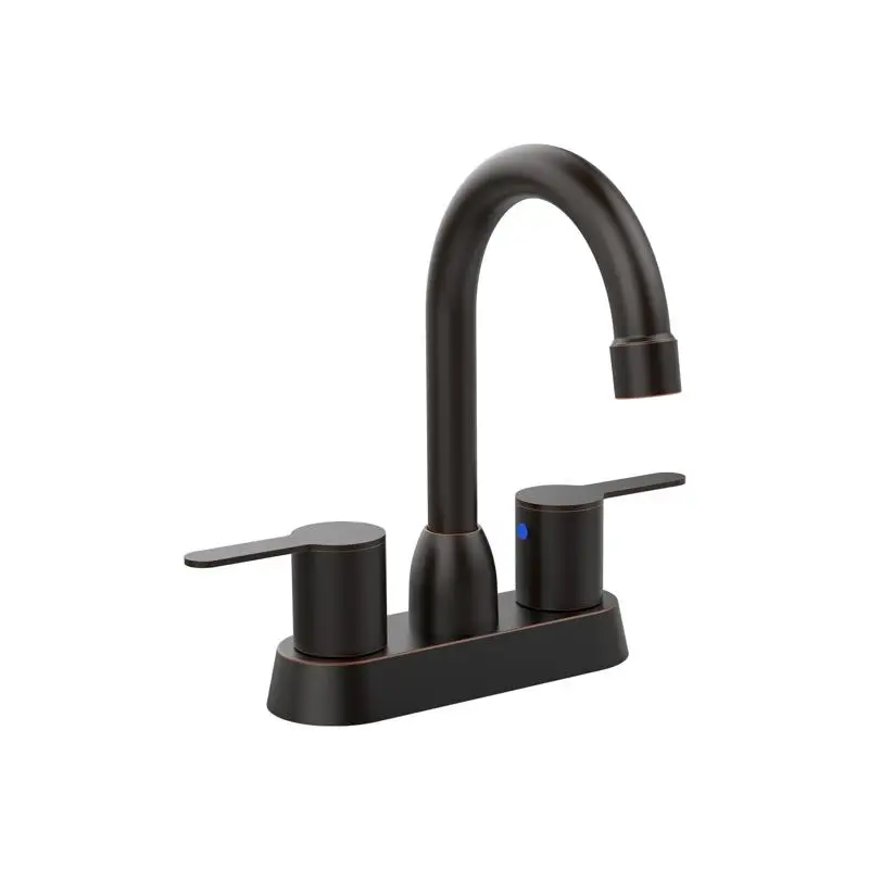 

2 Handles Bathroom Sink Faucet, Oil Rubbed Bronze Centerset RV Bathroom Faucet for 2 or 3 Hole Installation, Stylish Design for