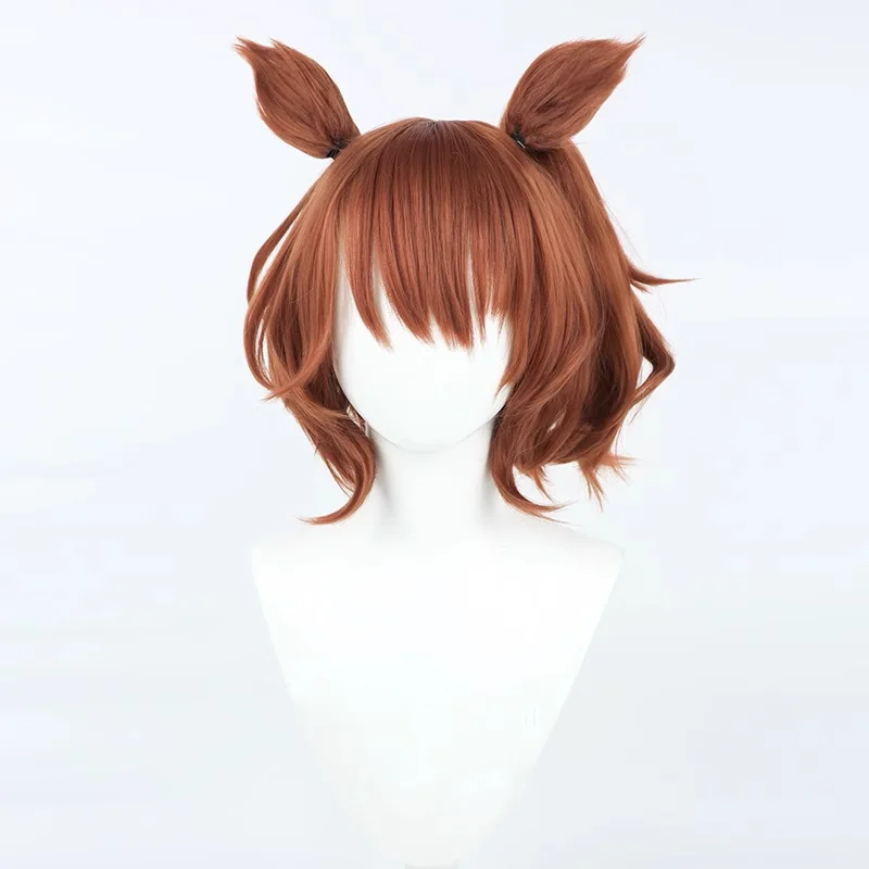 Anime Uma Musume Pretty Derby Aston Machan Headwear Tail Cosplay Wig Ears Halloween Carnival Cosplay Party Prop Synthetic Hair - Detail 1