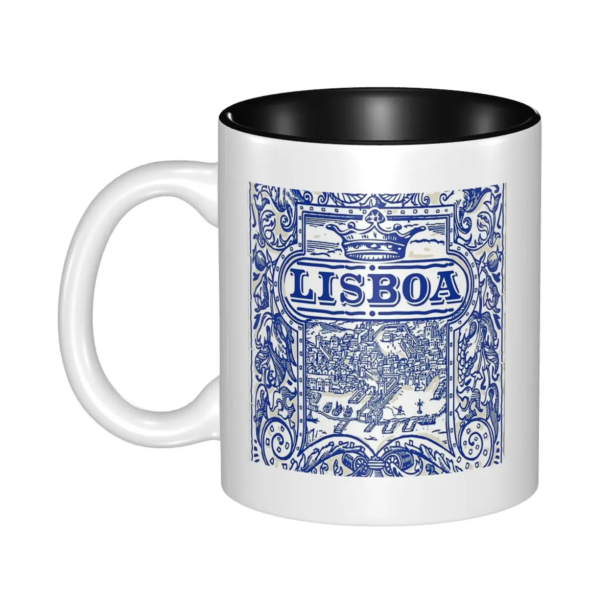 Azulejo Lisbon Azulejos Lisboa Mug Funny Ceramic Coffee Cups Tea Mugs Milk Cup Drinkware Gift for Friends