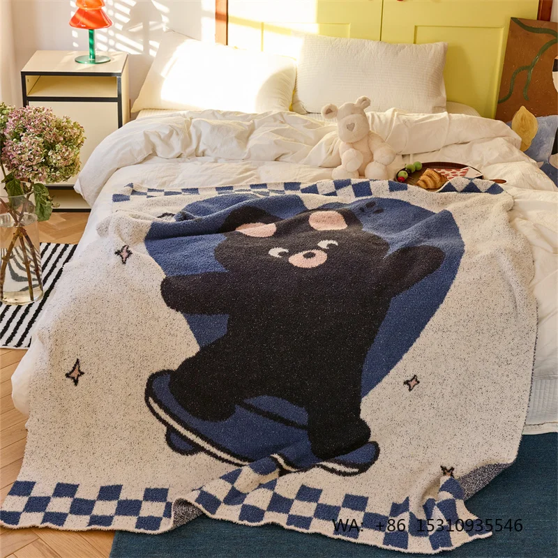 High Quality Knitted Jacquard  Throw Blankets Sold Directly by Manufacturers OEKO-TEX NEW Design 2025 PKX