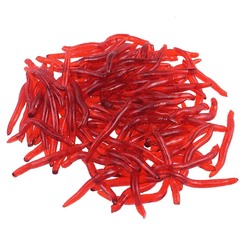 Señuelo gusano rojo con olor a camarón 3,5 cm – cebo carpa lubina - imagen 5