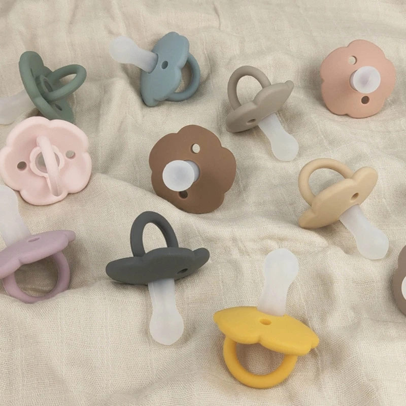 Silicone Baby Pacifier Food-grade Silicone Soother Toy Dummy Nipple Shower Gift for 0-6 Months Newborn Boy Girls