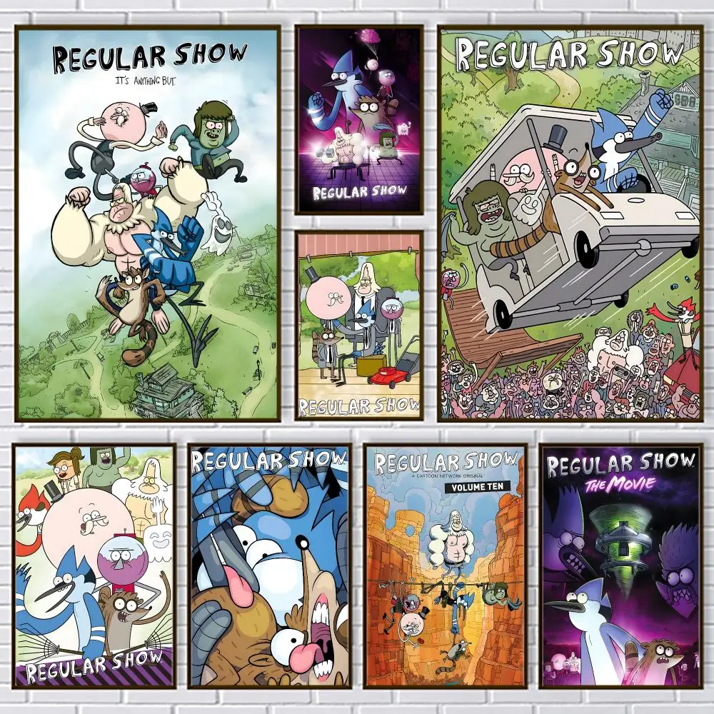 Animation R-Regular Show Poster PP Paper Decorative Wall Art for Living RoomsBedrooms Bars Cafes Stylish Home Decor Gift