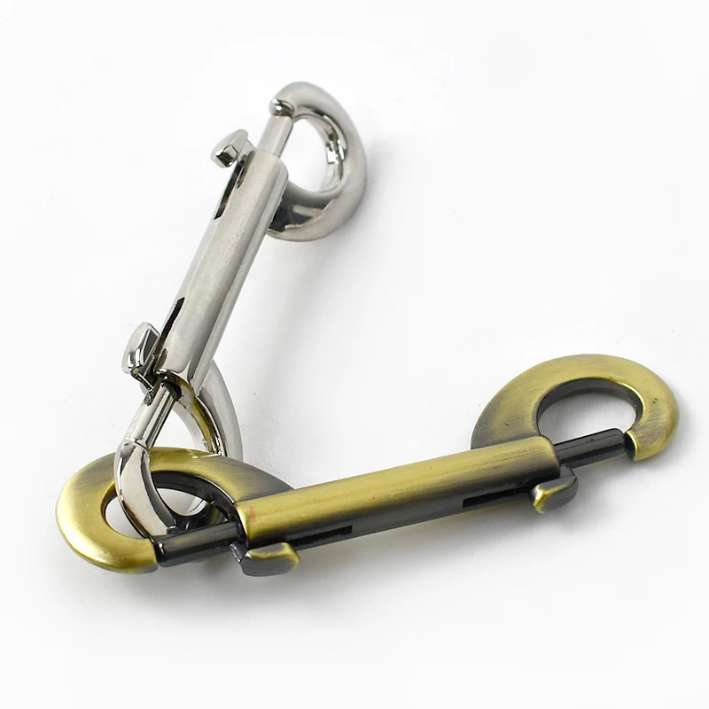 

1/2Pcs Metal Double Ended Hook Buckles Trigger Bolt Snap Hooks Dog Collar Bag Strap Buckle Carabiner DIY Hardware Accessories