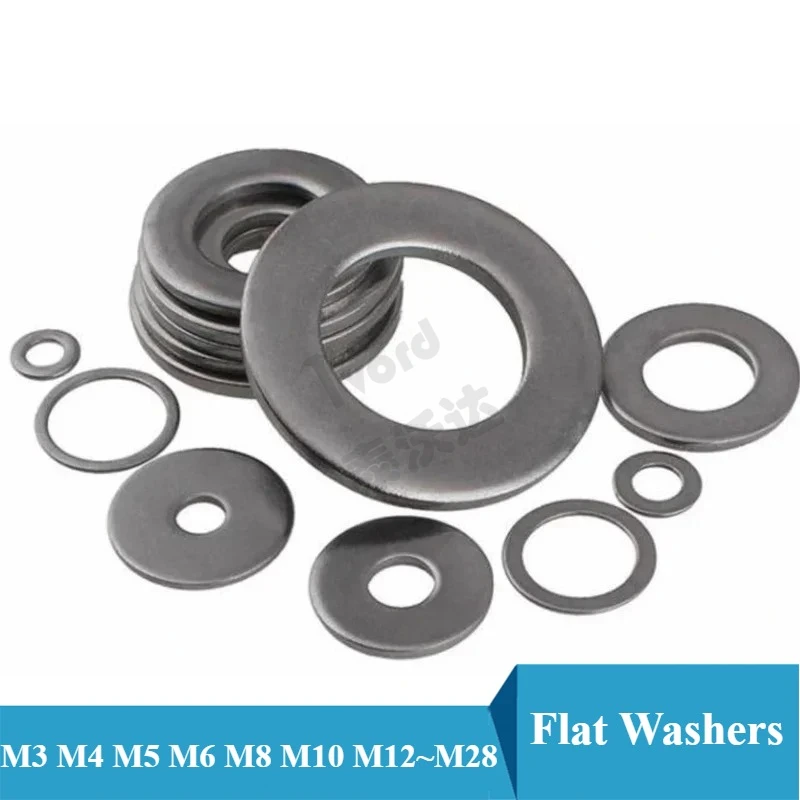 

316 stainless steel Oversize Metric Flat Washers M3 M4 M5 M6 M8 M10 M12~M28 Meson Plain Gaskets Spacer Shim for Screw Bolt