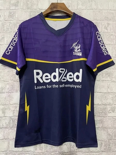 2024 Melbourne Storm เสื้อเจอร์ซีย์รักบี้สำหรับผู้ชาย, หมวกเบสบอลสีดำพายุ2024/25สำหรับผู้ชายเสื้อฝึกซ้อมไซส์ S--5XL