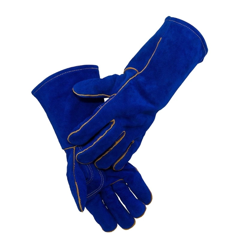 Leather Welding Gloves Heat/Fire Resistant Perfect for Gardening/Oven/Grill/Mig/Fireplace/Stove/Pot Holder/ Tig Welder