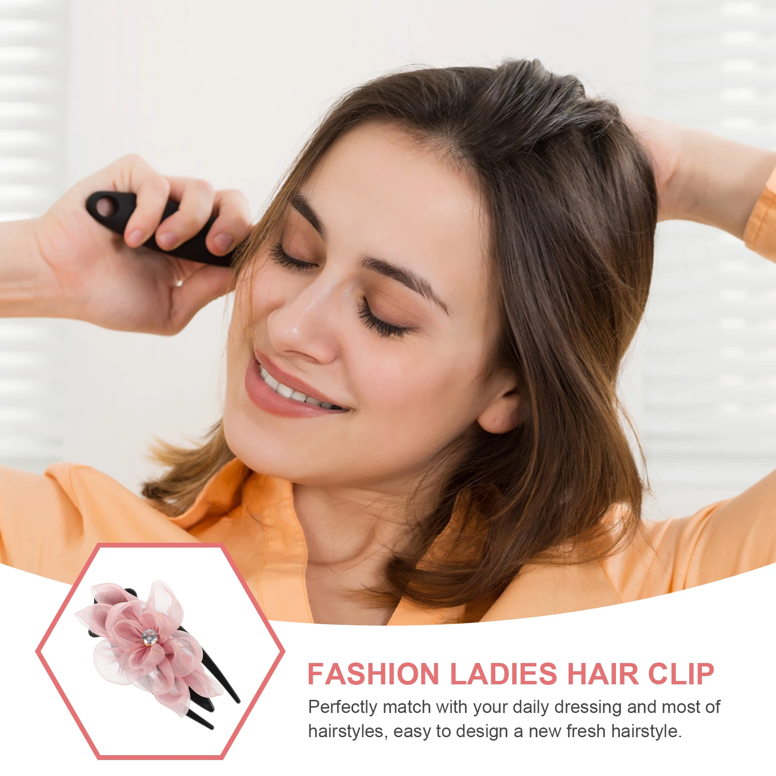 

Sturdy Flat Hair Clip for Women Large Claw Clip No Bend Design French Style Hairpin Secure Hold for Thick Or Thin Hair