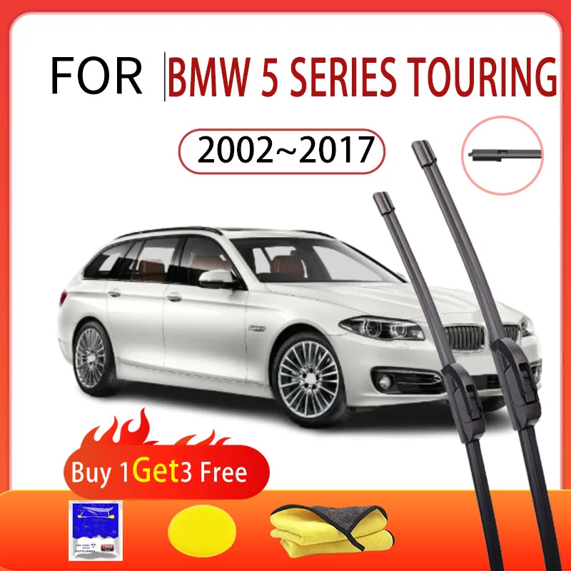 

For BMW 5 Series Touring 2002~2017 2003 2004 Car Front Wiper Multifunctional Boneless Silent Wiper Blade Rubber Strip Auto Parts