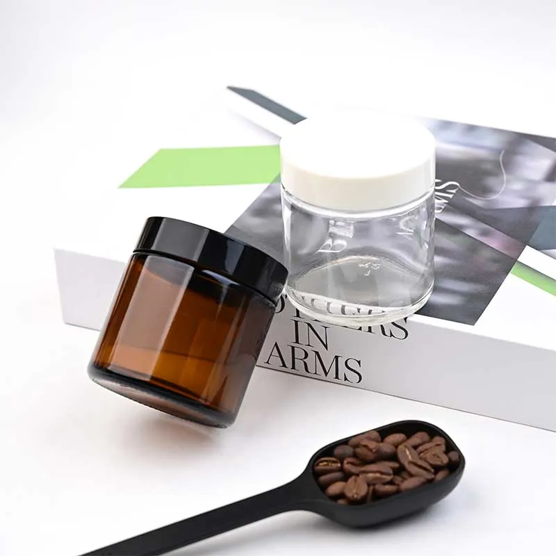 Frasco de vidro portátil para armazenamento de grãos de café, 130ml, à prova de poeira e umidade, para armazenar frutas secas, folhas de chá, pó de café