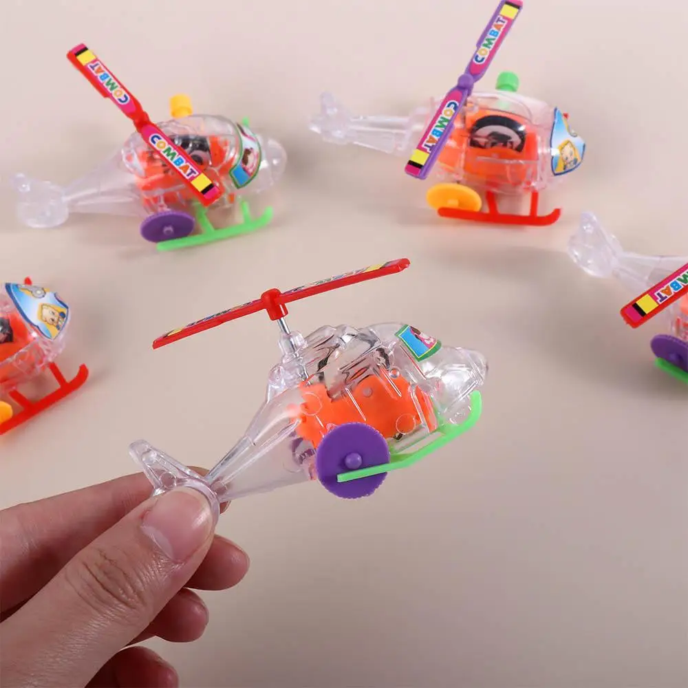 For Kids Transparent Wind Up Classic Mini Gifts Helicopter Toys Aircraft Gift Toy Vehicles Airplane Toy