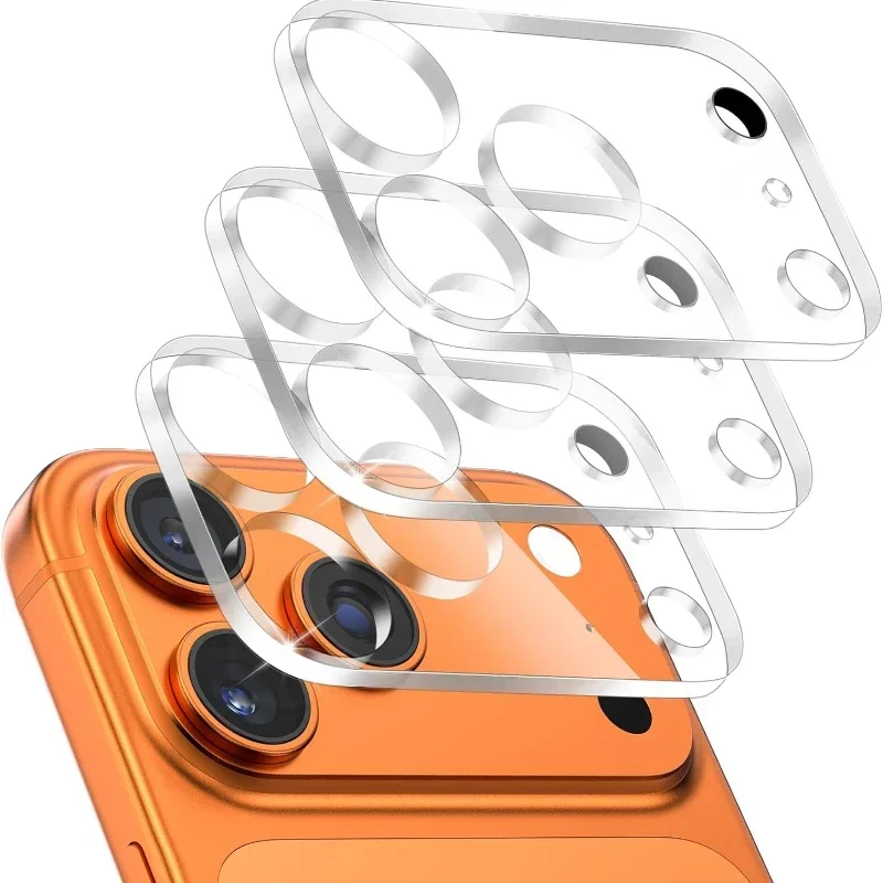 3Pcs Full Coverage Camera Lens Tempered Glass For iPhone  17 Pro Max/17 Air/16/15/14/13/12/11/XR Anti-scratch Protective Glass