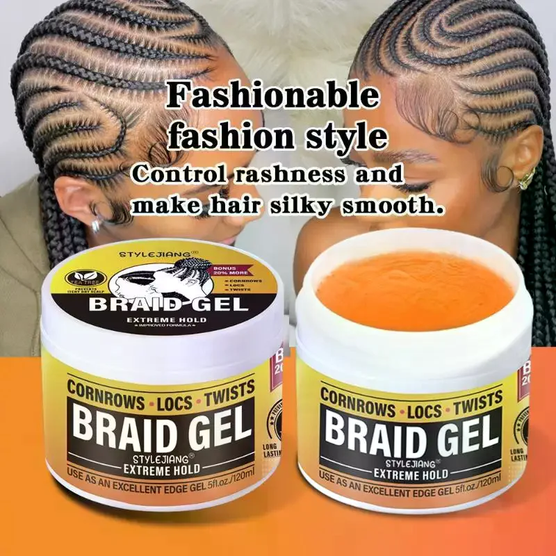 1Pc Carbomer Long Lasting Strong Hold Pomade Styling Braiding Gel Wax Anti Frizz Hair Finishing Shaping Edge Control