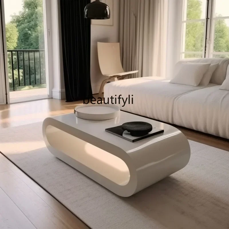 

Modern minimalist coffee table designer living room high-end Italian creativity surprising quiet wind coffee table light luxury