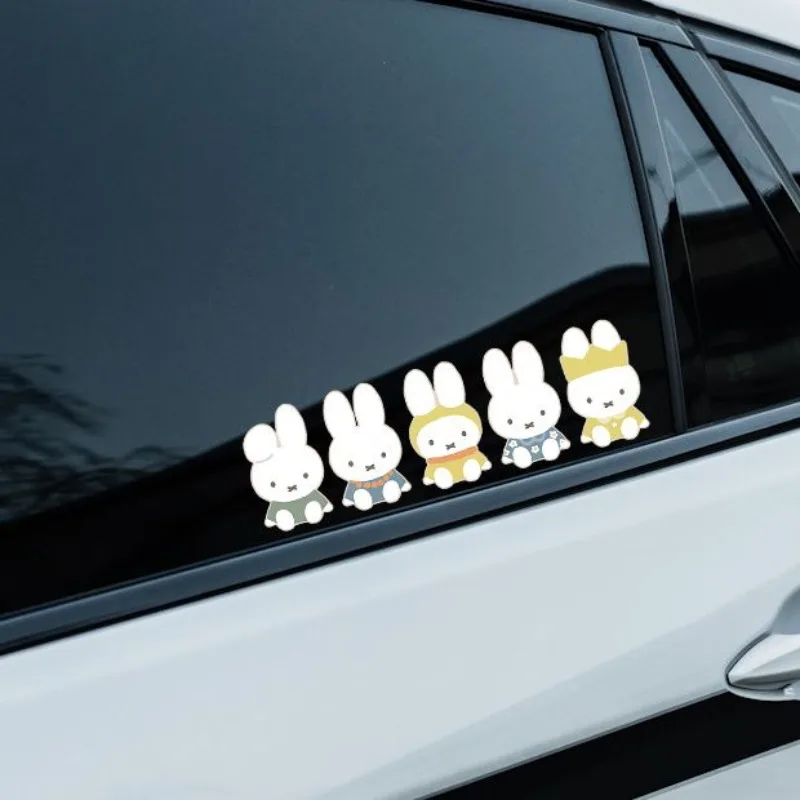 

Наклейки Kawaii Miffy для автомобиля — креативные виниловые наклейки, устойчивые к УФ-излучению, для кузова автомобиля и окон. Милый декор для автомобиля, велосипеда, скутера.