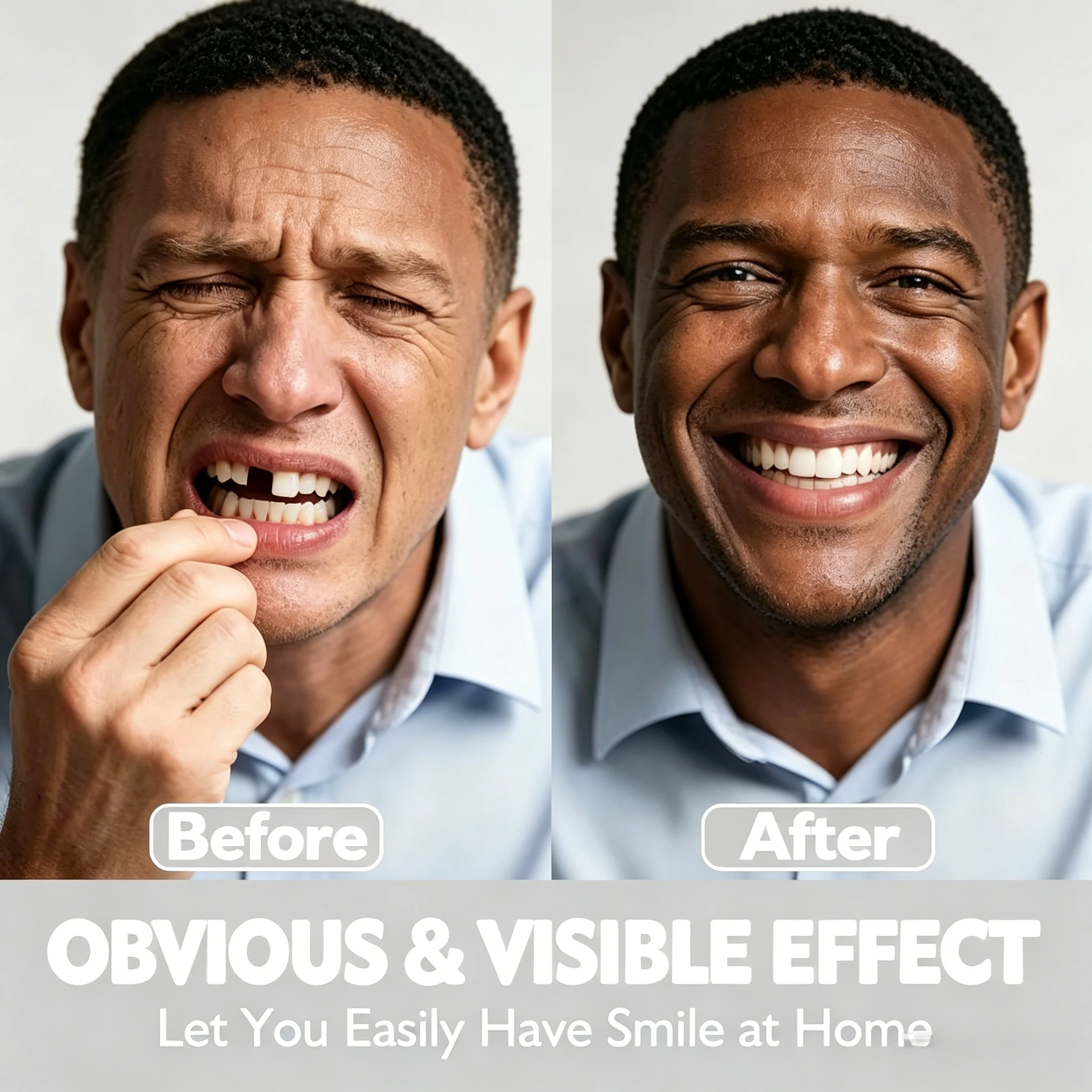 TEETH PRO Resin Full Set Upper Lower Snap On Dentures Comfort Fit Instant Smile Cosmetic Teeth For Adults