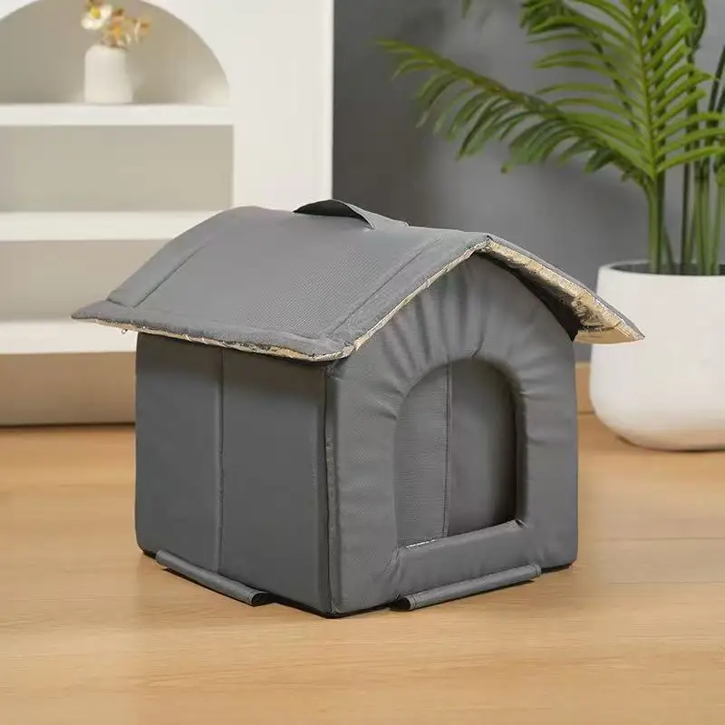 

All Season Outdoor Pet Shelter Cold Proof and Waterproof Enclosed House for Stray Cats and Dogs
