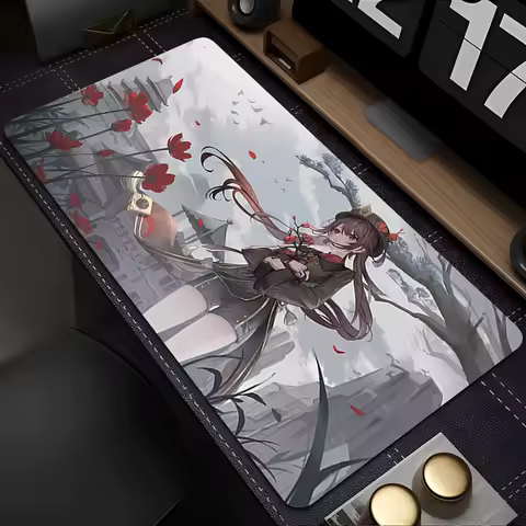 Mousepad Anime HD Mouse Pad Gaming Accessories Office Keyboard Pad Large Desk Mat G-genshin Impact Hu Tao PC Rubber Extended Pad