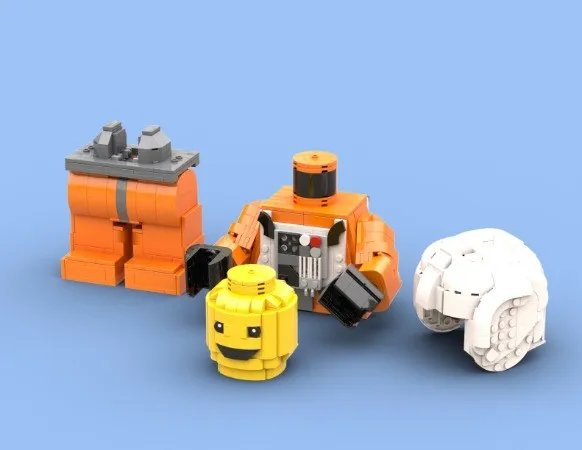 961PCS MOC Star Battle Modular Luke Scaled To 6:1 Figure Model Building Blocks DIY Creative Assembly Educational Child Toy Gift