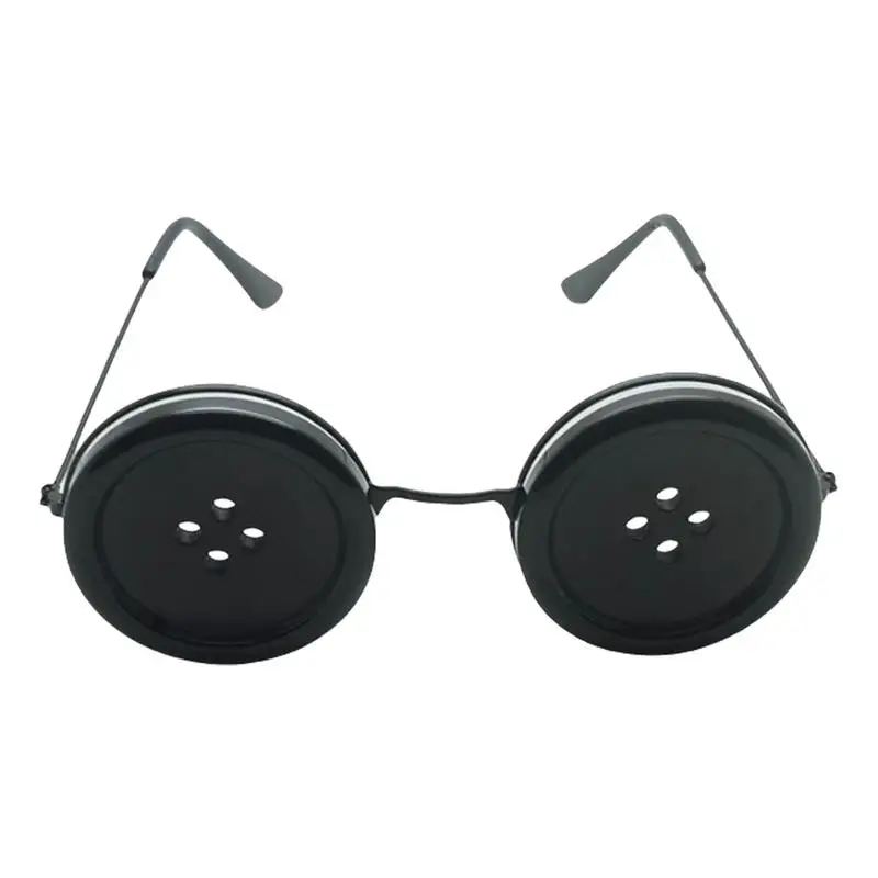 Movie Button Eyes Glasses Role Play Glasses Photo Props Halloween Glasses Detachable Party Glasses Cosplay Costume Movie Props