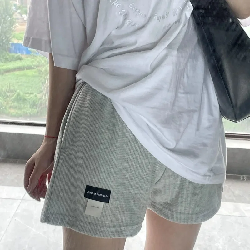 Loose Sporty Women's Short Pants Summer 2023 Korean Style Wide Leg Hot Pants Home Clothes High Waist Short Leggings