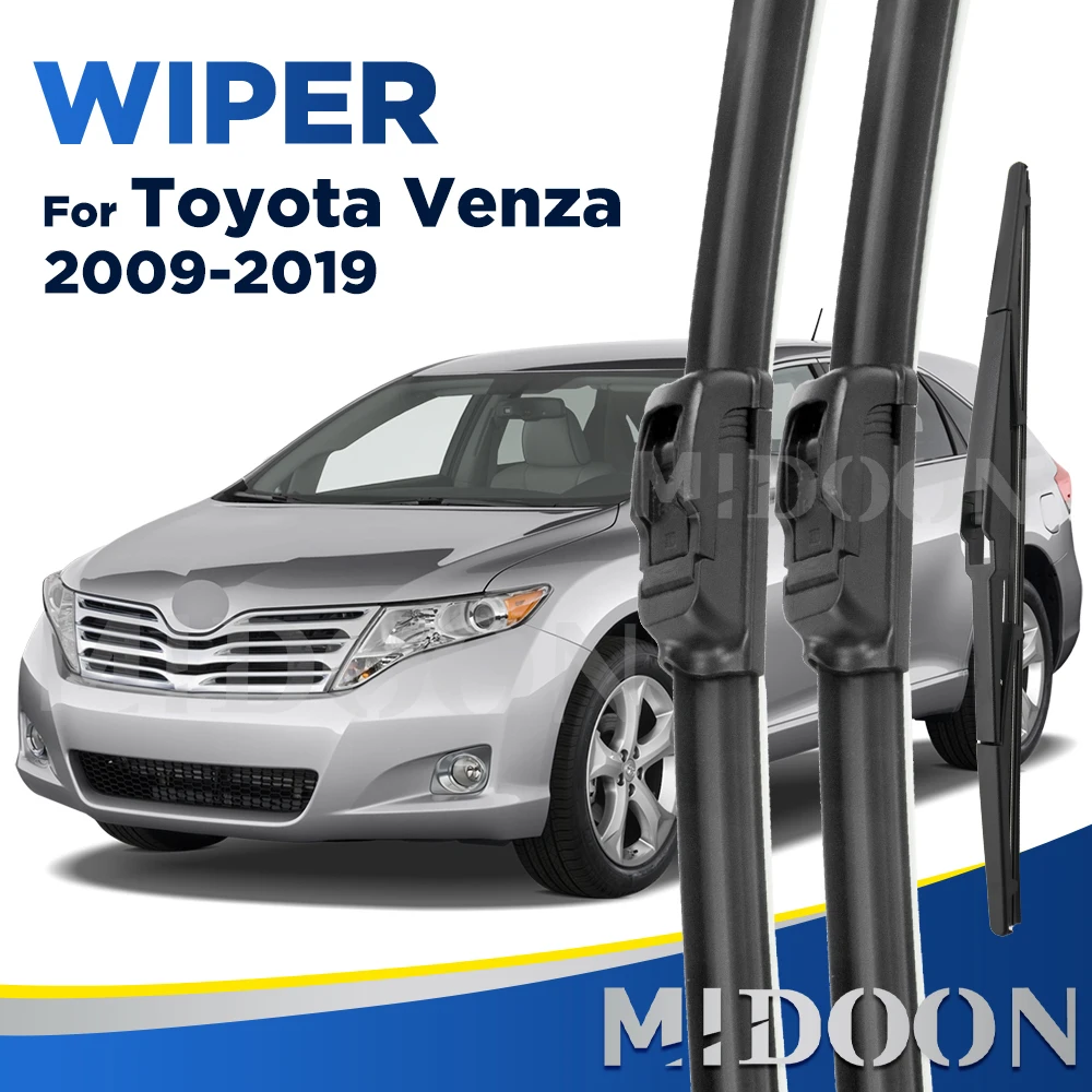 

Стеклоочиститель MIDOON для Toyota Venza AV10 2009-2019 2010 2011 2012, передние и задние щетки стеклоочистителя, щетки для ветрового стекла 26 "+ 22" + 12"