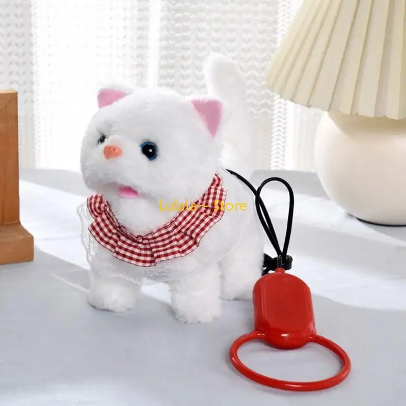 

Y4QA Sound Sensing Cats Toy with Realistic Movement Plush Animal Doll Electric Cats Toy