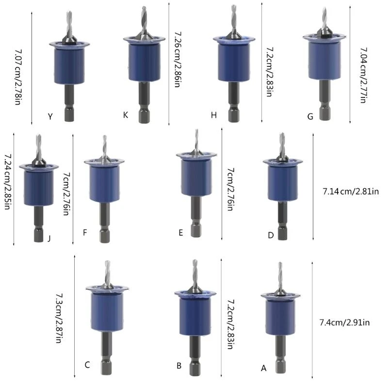 

Countersink Drill Bits With Depth Stop Shank Hole Opener Woodworking