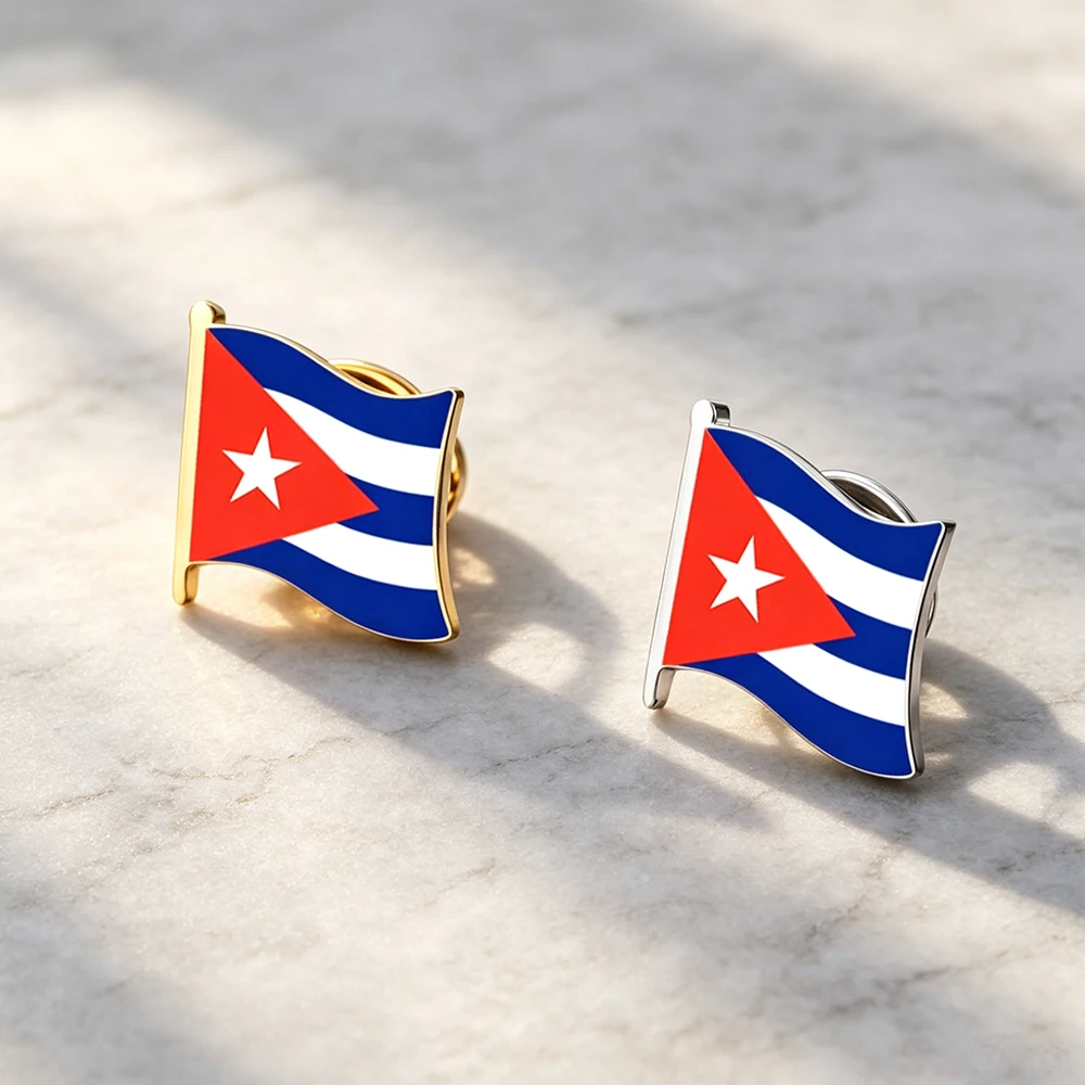 Cuba Flag Lapel Pin Enamel Badge Cuban National Flag Brooch Fashion Clothes Hat Backpack Decor Pin Patriotic Souvenir Jewelry