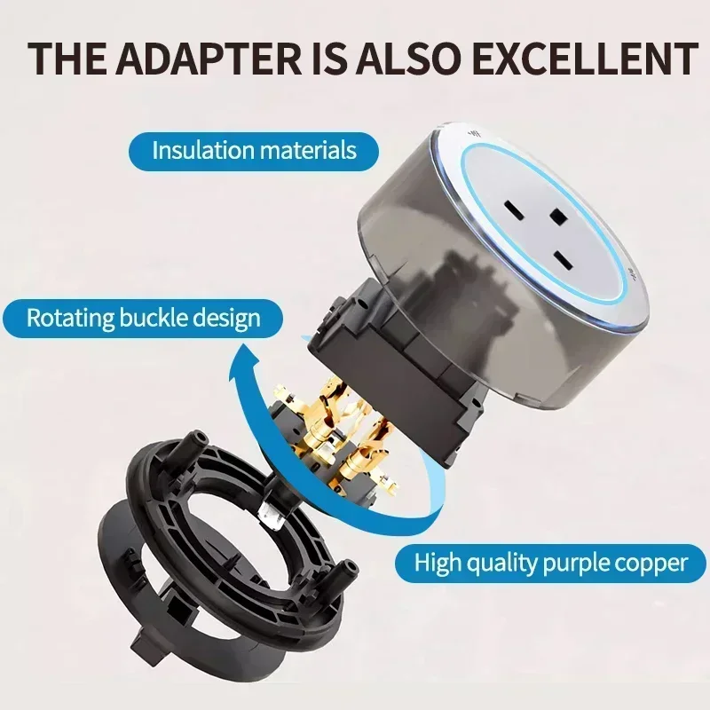 40cm 50cm Track Socket Wall Power Rail Movable Sockets High End Home Appliance Power 8000W EU US UK Standard USB Type c Ports view 6