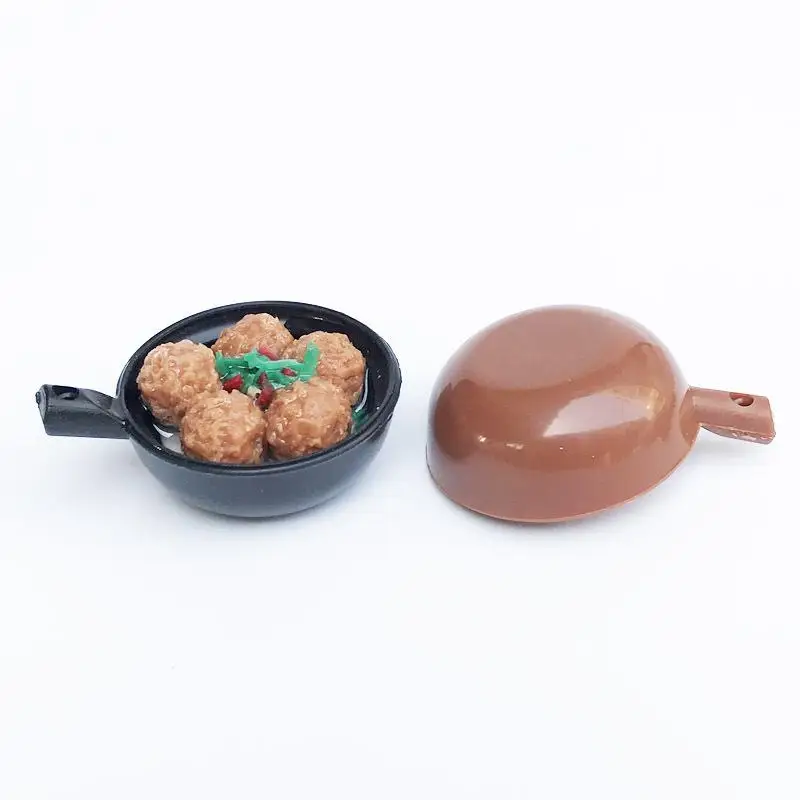 Miniaturowe jedzenie do domku dla lalek, scena zabaw, akcesoria dla lalek BJD, zabawka, garnek z zupą, ryż