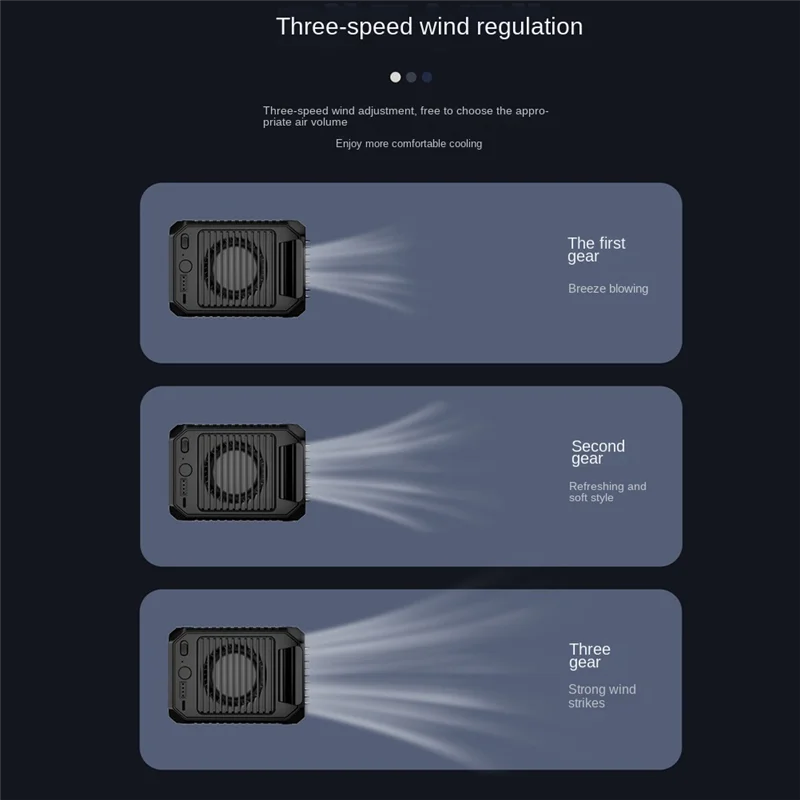 AA87 1 компл. M22 уличный подвесной поясной вентилятор 10000 мАч зарядка + охлаждающий поясной подвесной вентилятор черный
