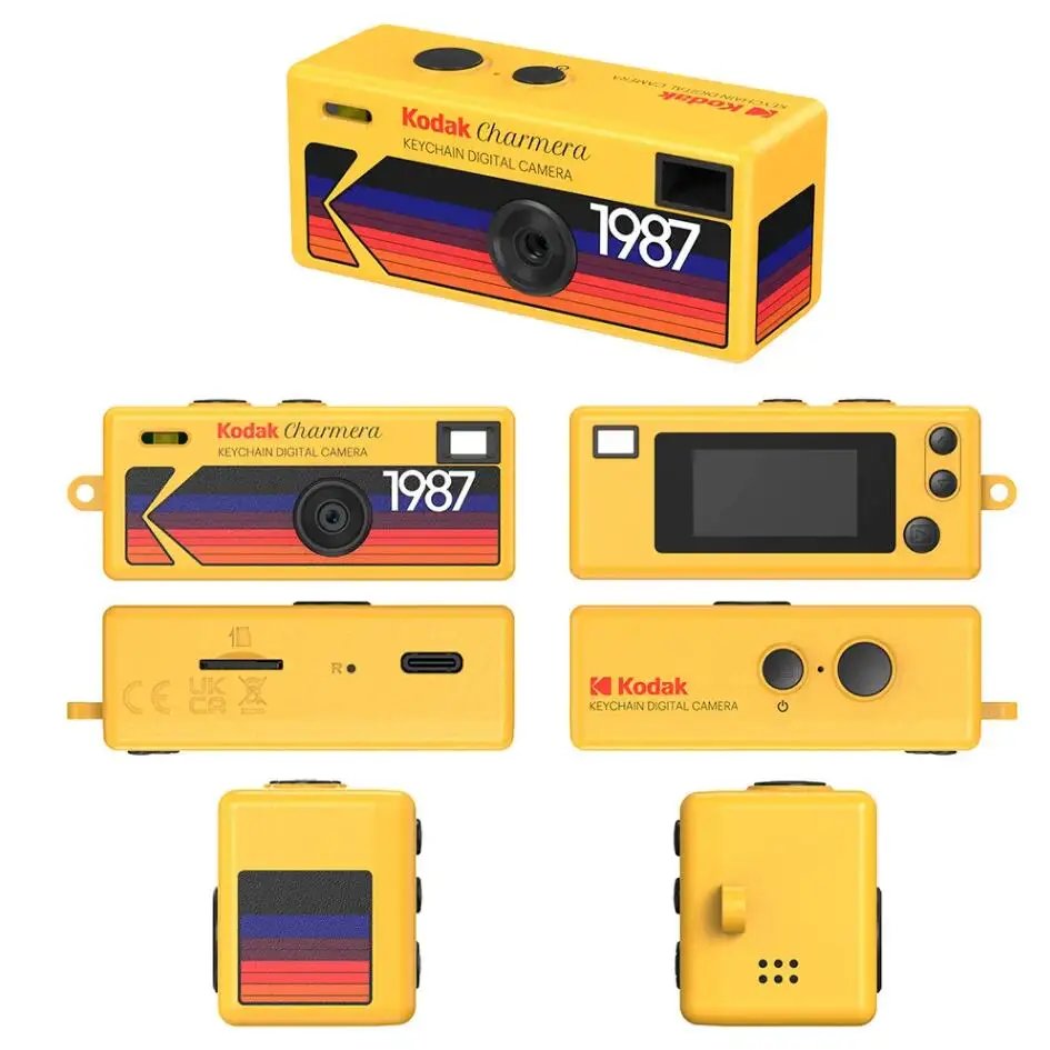KODAK Charmers 1987 Mini Digital Camera Retro Digicam Blind Box, 1 of 7 Random Styles with Secret Edition, Y2K Keychain Gift