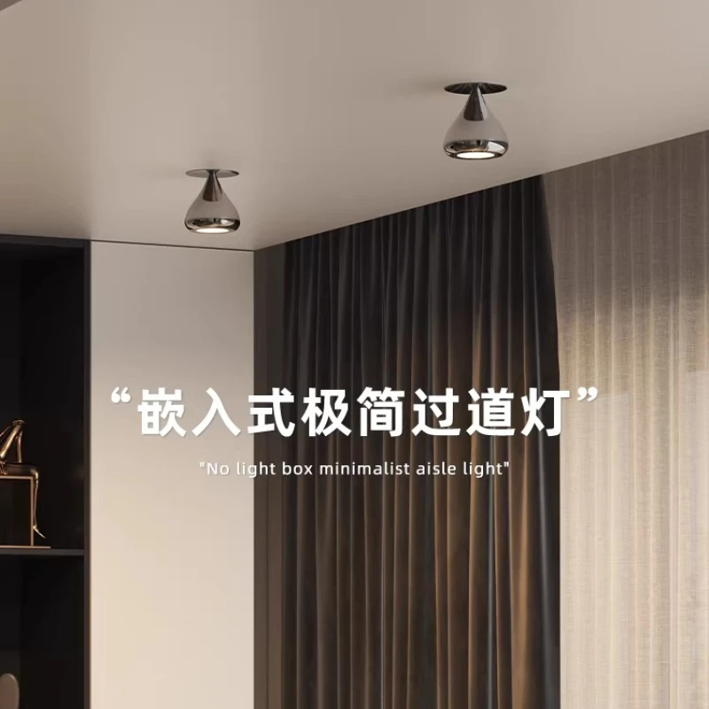 Mirror Surface Mounted Ceiling Spotlights Entrance Foyer Embedded Corridor Lights Underfloor Mounted Small Balcony Ceiling Lamps