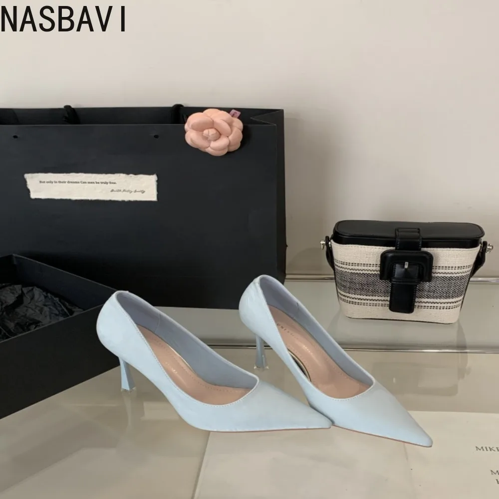 

Elegant Pointed Toe High Heels Women's Thin Heel Versatile Spring Autumn Season Fashionable Single Shoes Comfortable Polyurethan