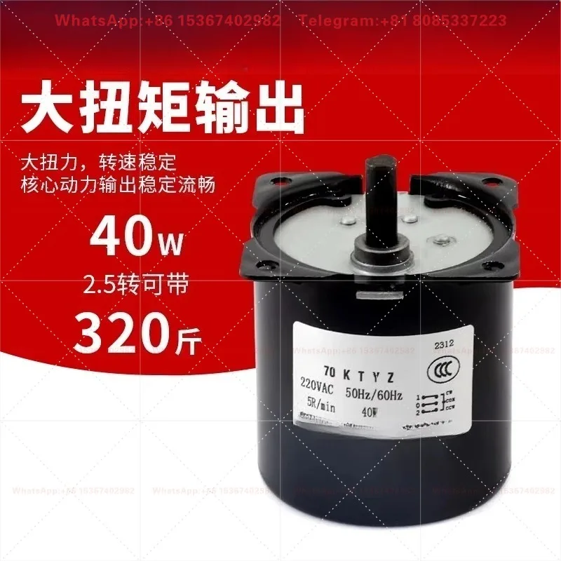 Motor 220v low-speed AC two-phase volt forward/reverse slow rotation micro gear reduction motor