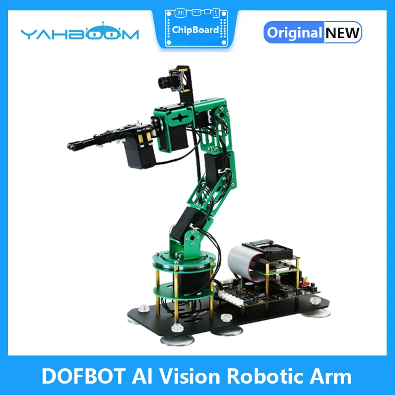 

Yahboom DOFBOT AI Vision Robotic Arm witth ROS Python programming for RaspberryPi 4B Object Recognition Sorting Kit CE ROHS