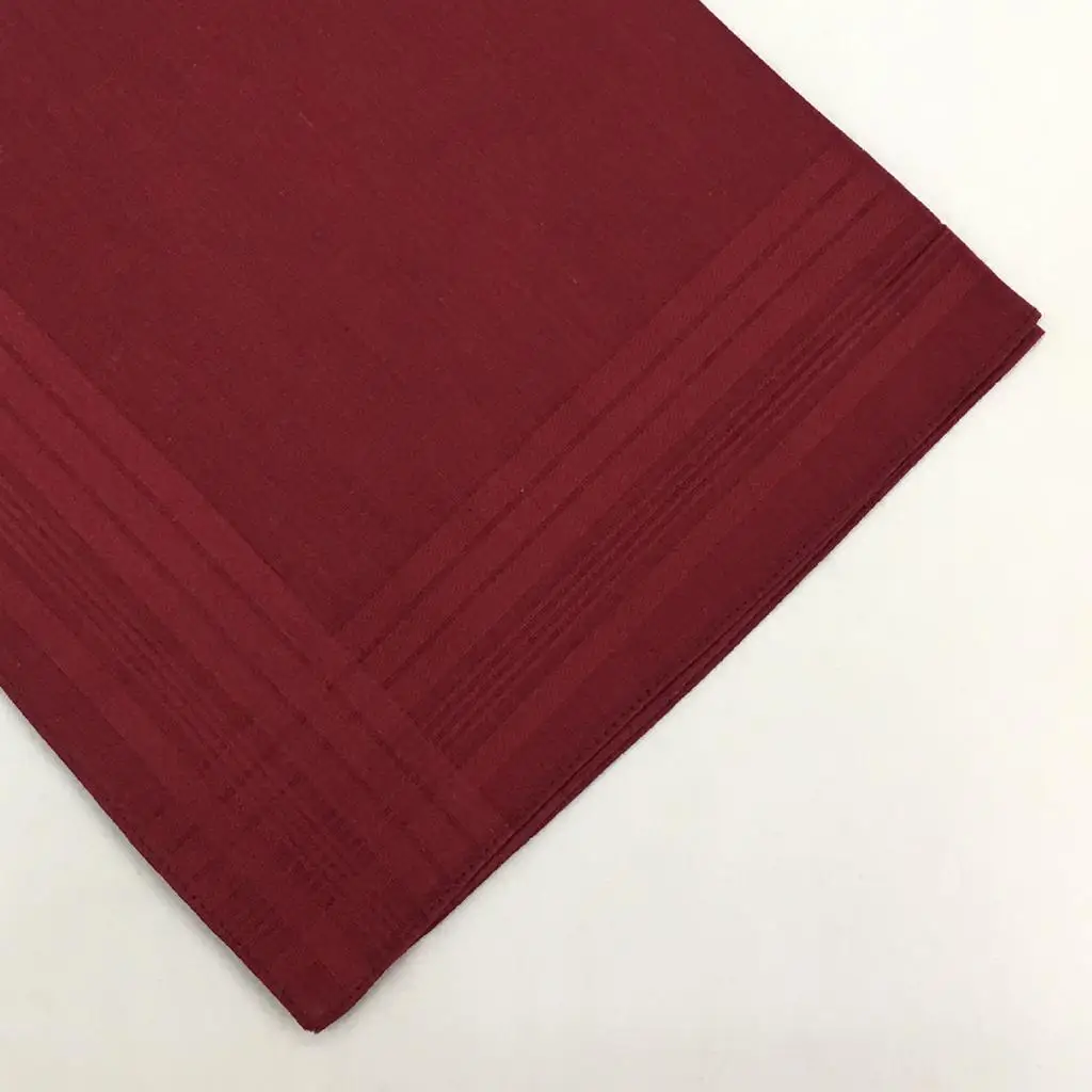 12 قطعة مناديل صلبة عتيقة للرجال من القطن مربعات الجيب