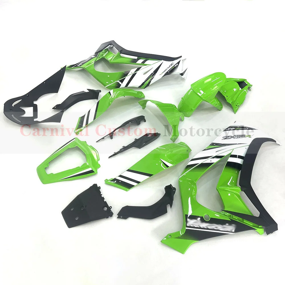 Cocok untuk Kawasaki Ninja ZX10R ZX-10R 2011-2015 12 13 14 cetakan injeksi ABS kualitas tinggi Kit Fairing putih hijau