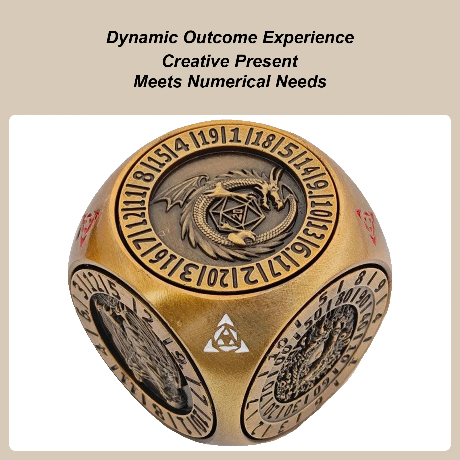 مجموعة نرد دوارة معدنية متعددة السطوح مع صندوق مغناطيسي ملحقات تجميع متعددة الوظائف لشريط المنافسة المنزلي