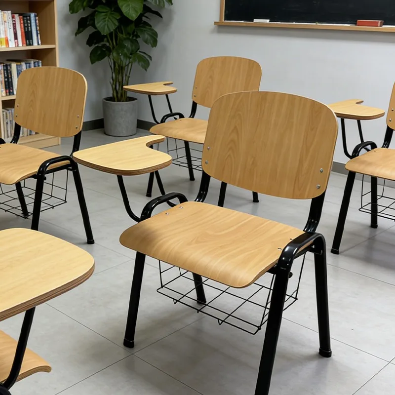 Training institution chair, office chair, wooden board meeting chair, class chair integrated