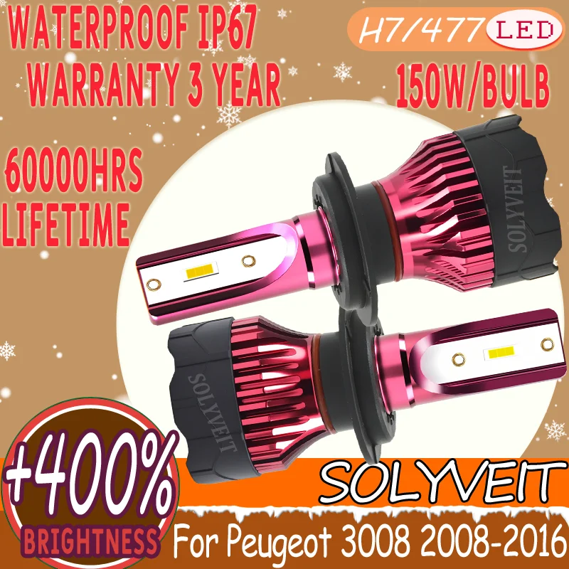 

Широкий диапазон освещенности, простая установка, водонепроницаемая светодиодная фара IP67 для Peugeot 3008 2008 2009 2010 2011 2012 2013 2014 2015 2016